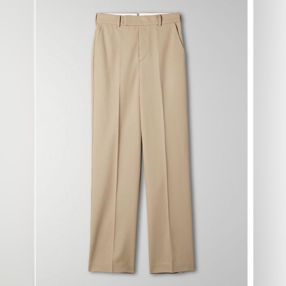 Size 6 Babaton Agency Pant in Taupe Beige